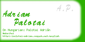 adrian palotai business card