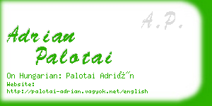 adrian palotai business card